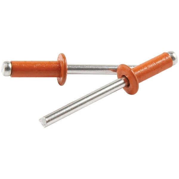 Allstar Small Head Aluminum Rivet; Orange, 250PK ALL18137